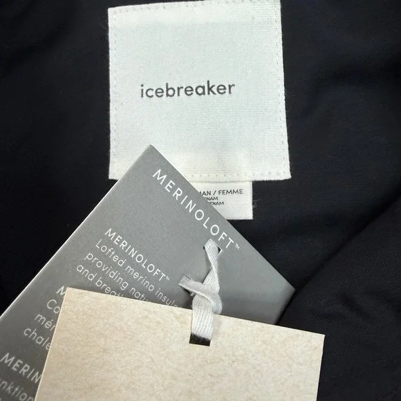 Icebreaker Women's MerinoLoft Wool Vest Black Jet Heather Size Medium  NEW - Picture 3 of 7